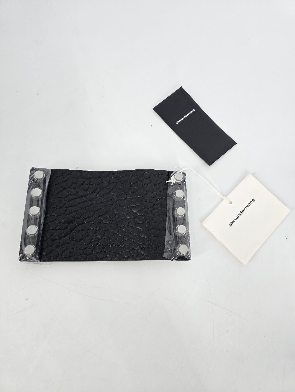 Alexander Wang Ricco Black Lambskin Leather Stud Candle Sleeve NEW
